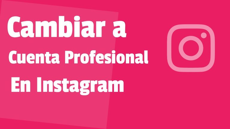 Cambiar instagram a cuenta profesional
